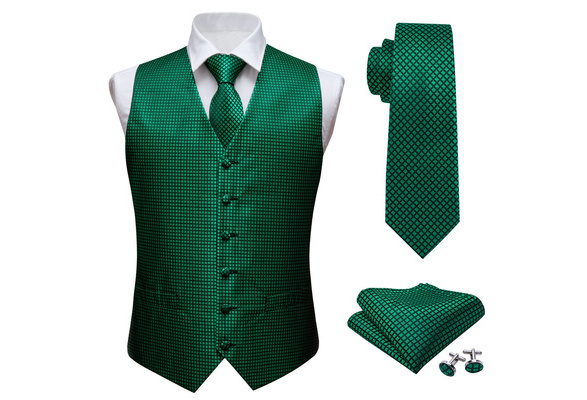 Barry.Wang Mens Silk Victorian Vest Tie Set Tailored Collar Paisley Steampunk Gothic Waistcoat Formal/Leisure Barry.Wang Mens Silk Victorian Vest Tie Set Tailored Collar Paisley Steampunk Gothic Waistcoat Formal/Leisure