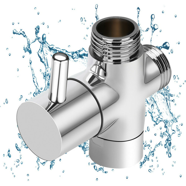 3Way Shower Head Diverter Valve Sprayer Arm Mount G1/2 TAdapter Brass Diverter Wish
