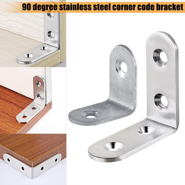 Right Angle Bracket Corner Brace Stainless Steel L Shape Furniture Joint N7G4 