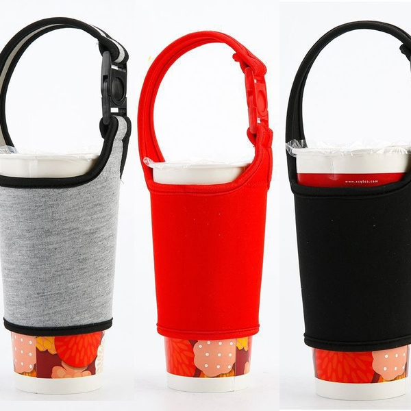 Tote bag with outlet water bottle holder