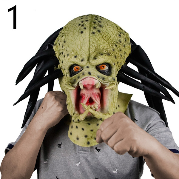PREDATOR Full head Latex Halloween Movie Horror Costume Mask Cosplay 