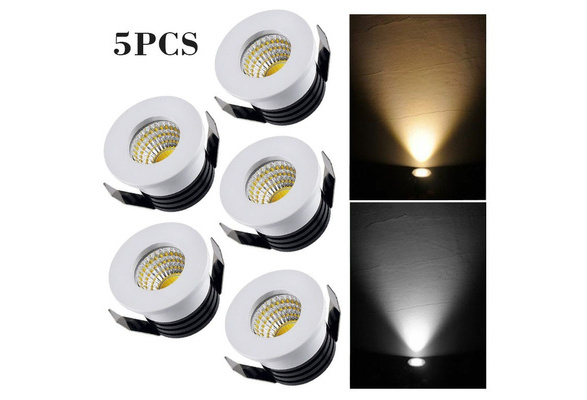 5pcs LED Under Cabinet Light MINI 3W Recessed Spotlight Small Ceiling Down Lamp 