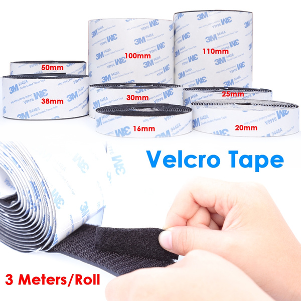 3M Tape 3 Meters/Roll Strong Self Adhesive Velcro Hook Loop Tape Fastener  Sticky Home DIY