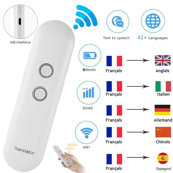 Instant Voice 42 Language Translator Device Portable Smart Wireless ...