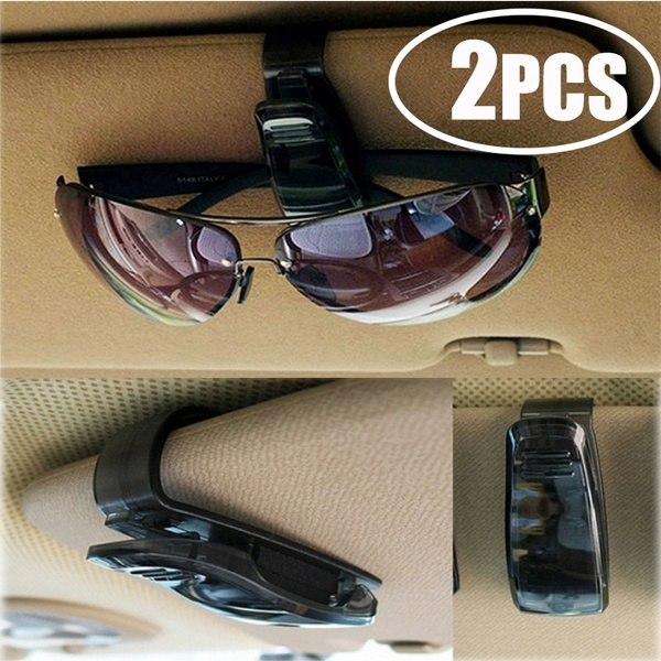 Car Sun Visor Glasses Sunglasses Ticket Receipt Card Clip Storage Holder Mount 