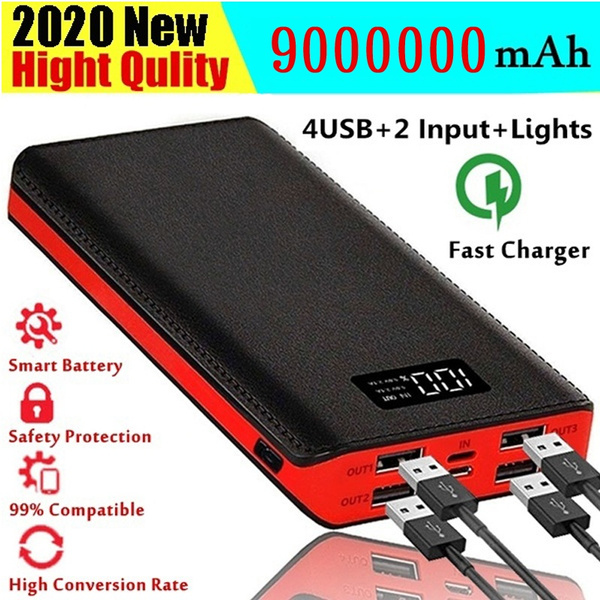 300000mAh Power Bank Fast Charger 4USB External Battery High Capacity for  Phone