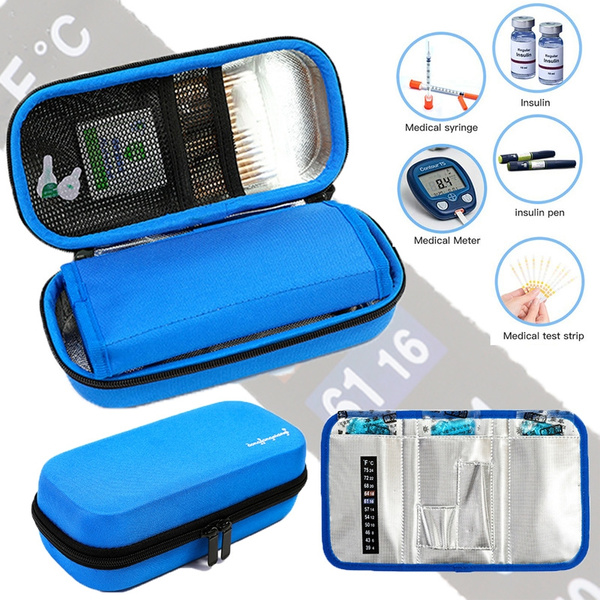 YOUSHARES Insulin Travel Case - Travel Medicine Cooler Bag Diabetic  Insulated Organizer Portable Cooling Bag for Insulin