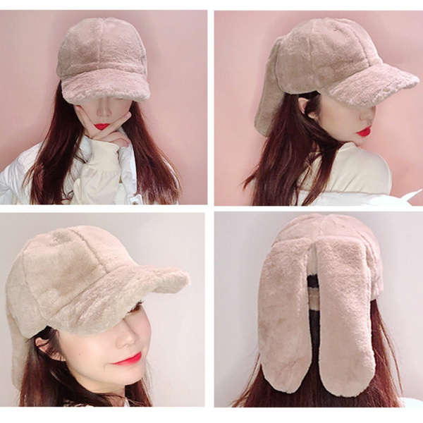 fluffy baseball cap