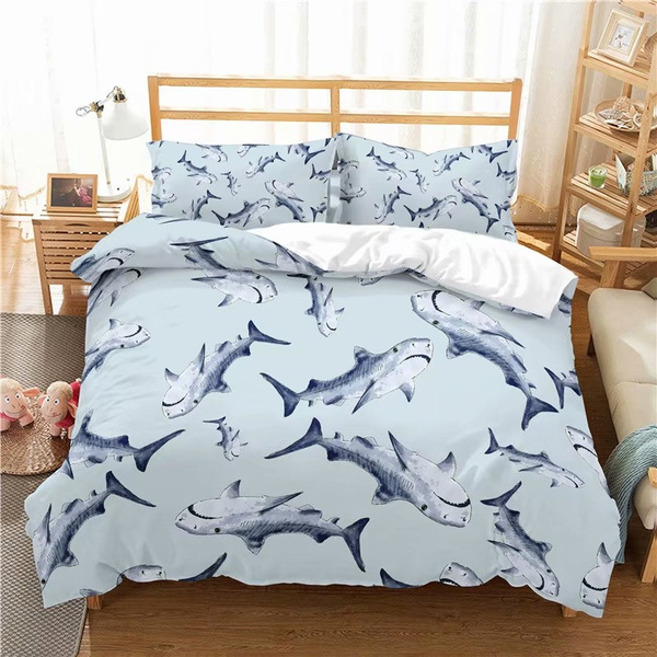 Animal Bedding Set Shark Comforter Bed, Shark Duvet Cover Queen