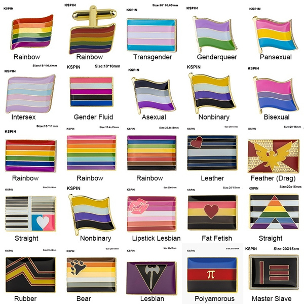 ASEXUAL PRIDE FLAG LAPEL PIN 16mm Gay Lesbian LGBT LGBTQ Hat Tie Tack Badge 