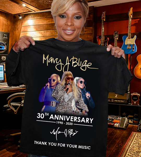Mary J Blige 30th Anniversary signature Women Men Cotton T Shirt ( S-5XL)
