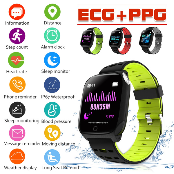 Ecg Ppg 2020 New F16 Smart Watch Ip68 Waterproof Heart Rate Blood Pressure Blood Oxygen Monitor Fitness Tracker Wristband Bluetooth Wristwatch Smart Band Sport Smartwatch For Ios Android Montre Uhren Relojes Inteligentes