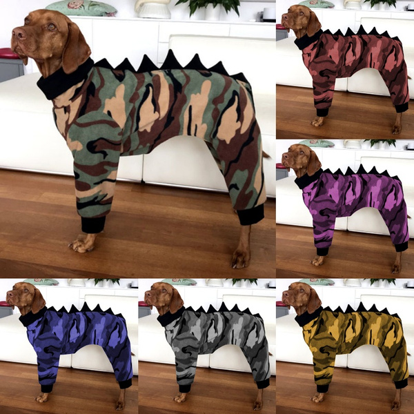 XIYAO Camo Flannel Clothes for Dog Puppy Teddy Kitten Cat Small Dogs Medium Dogs Onesie Suit,Pet Jumpsuit Grey/Camo Green