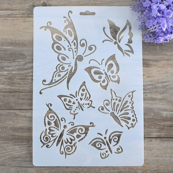 Download Diy Crafts Butterfly Design Layering Stencils For Scrapbooking Wall Painting Decorative Photo Album Embossing Paper 17 7 26 Cm Wish
