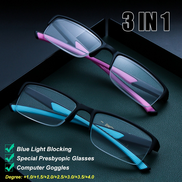 Computer Glasses PC Blue Light Frame Reading Glasses Blue Light