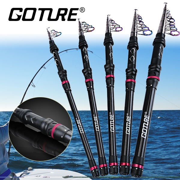 Goture 1.8m-3.6mTelescopic Fishing Rod Travel Rod 24T Carbon Fiber