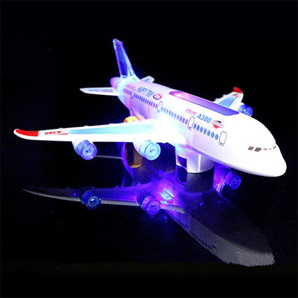 Electric Airplane Model Toys Flashing LED Lights Sounds For Boys Girls ...