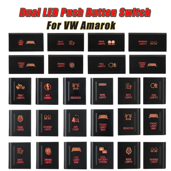 Left Push Switch button  A107R LED Light BAR On-Off 12V 3A For VW Amarok 