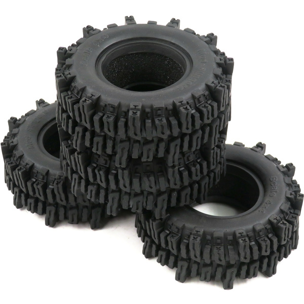 4pcs RC 1.9 Mud Slingers Tire Crawler tyre OD 93mm/3.66inch Fit 1.9 Beadlock rim