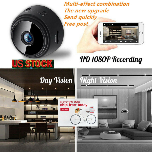 CreateGreat Mini Spy Camera Wireless Hidden WiF Camera HD 1080P Portable  Home Security Cameras Nanny Cam Small Indoor Video Recorder Motion  Activated Night Vision