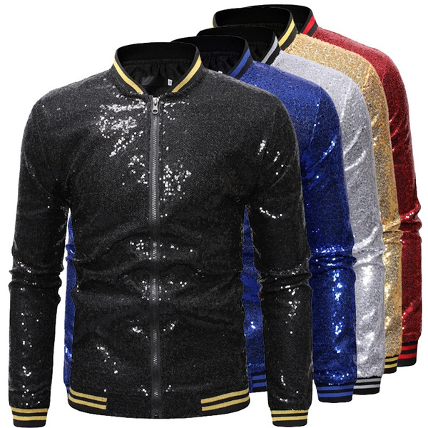 I.N.C. International Concepts Men's Regular-Fit Full-Zip Sequin Bomber  Jacket, Created for Macy's - Macy's