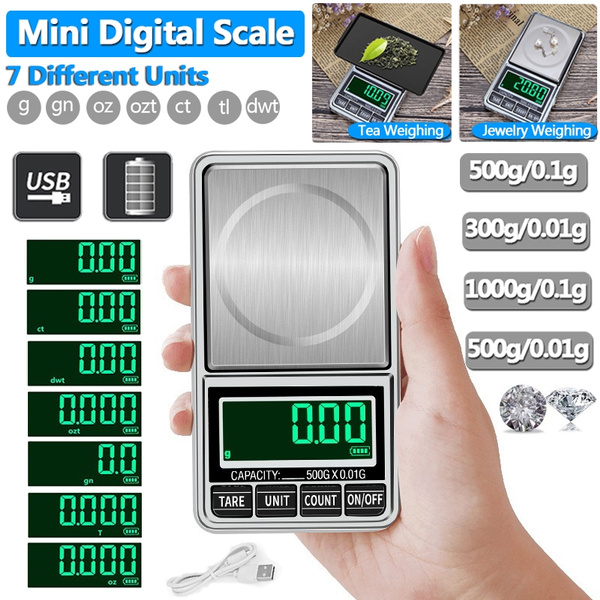 Electronic Pocket Scale 500G/0.1G Precision Jewelry Scale Balance