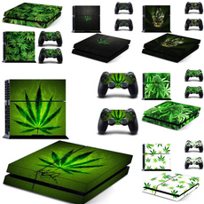 Playstation, marijuanaleaf, ps4cover, Green
