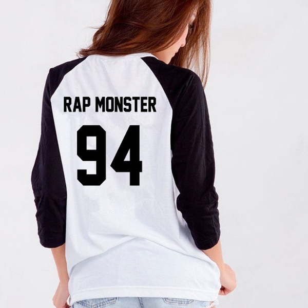 BTS Bangtan Boys Rap Monster 94 Back Print Womens T-shirts Casual
