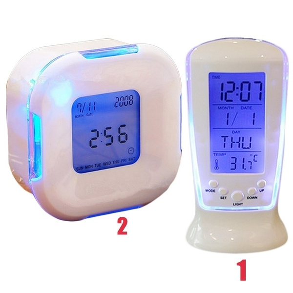 relógio de cabeceira digital luminoso