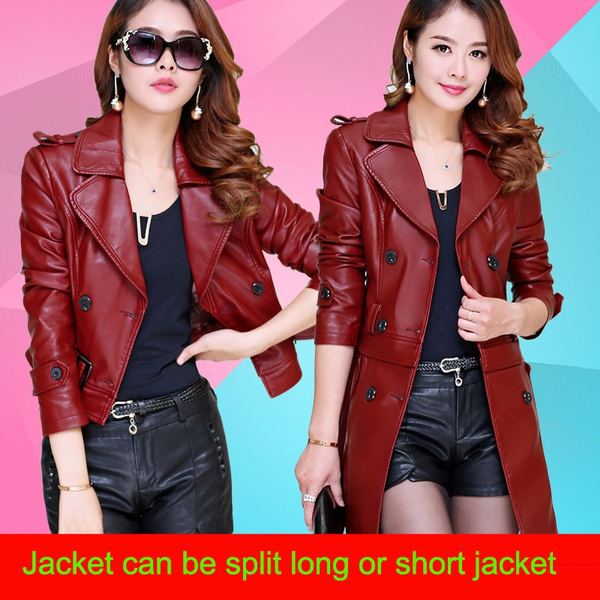 Chaqueta de cuero para mujer chaquetas de cuero de moto | Wish