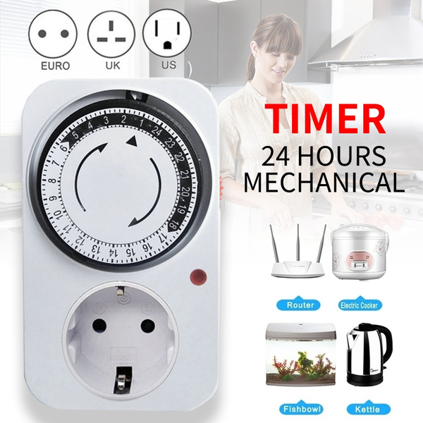 Home Kitchen Timing Socket 24 Hour Cycle Timer Switch Appointment Automatic Power Off Mechanical Timer Wish