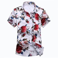 Turn-down Collar, Fashion, Hawaiian, Graphic Shirt