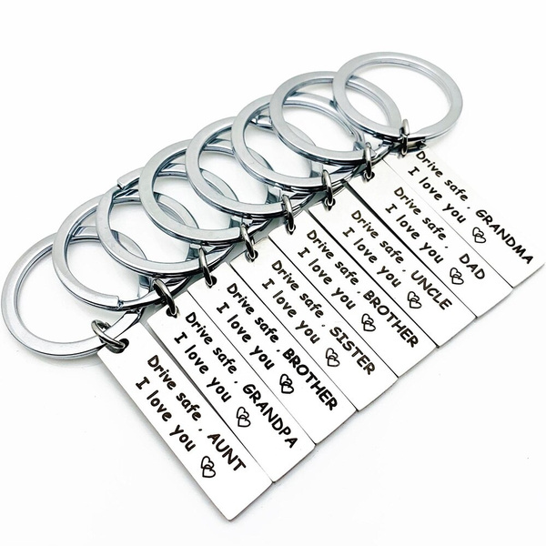 Son Brother Sister Dad Mom Grandpa Grandma Friends Keyrings Keychains Gifts 