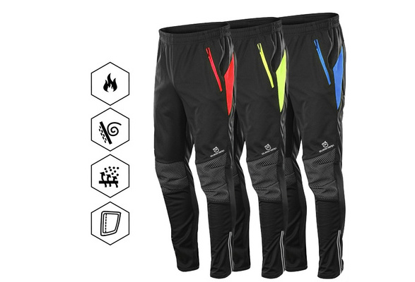 WOSAWE Cycling Pants Winter Thermal Fleece MTB Road Bike Bicycle Pants  Windproof