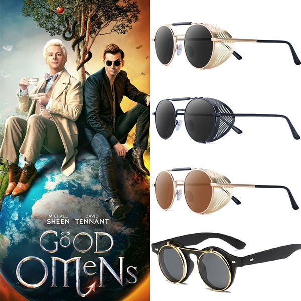 Good Omens Eyewear Sunglasses Cosplay Props Summer Accessories Steampunk Devil Crowley David Tennant Glasses | Wish
