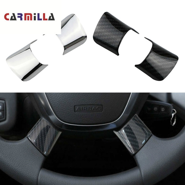 Car Steering Wheel Cover Sequin Trim Sticker for Ford Cmax CMax 2017 2018 Focus 3 Mk3 Kuga