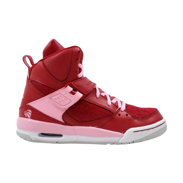 Nike Girls Air Jordan FLT 45 Hi Prem GS Gym Red White Ink Pink Neutral Grey 547769 605 Grade School