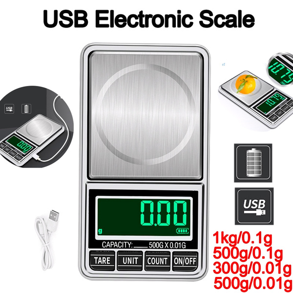 Digital Scale 500g x 0.01g for Precision Weighing & Counting - USB