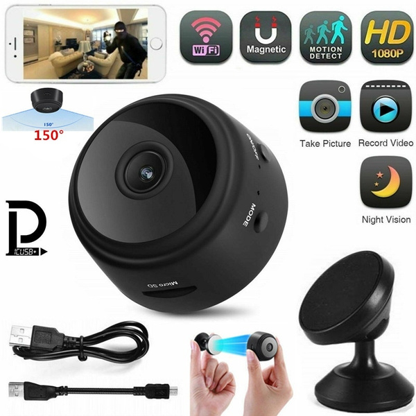 Hidden Spy Camera A9 Mini Wifi Nanny cam security Wireless IP 1080P ...