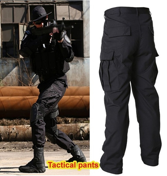 Buy CRYSULLY Mens Cotton MultiPockets Work Pants Tactical Outdoor Military  Army Cargo Pants No Belt Black 32 at Amazonin