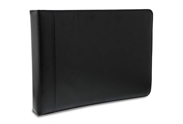 Black Juvale 7 Ring Business Portfolio Check Binder with Zipper Checkbook Cover