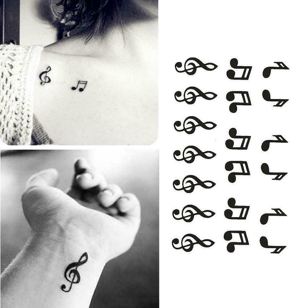 music notes tattoos on wrist for girls