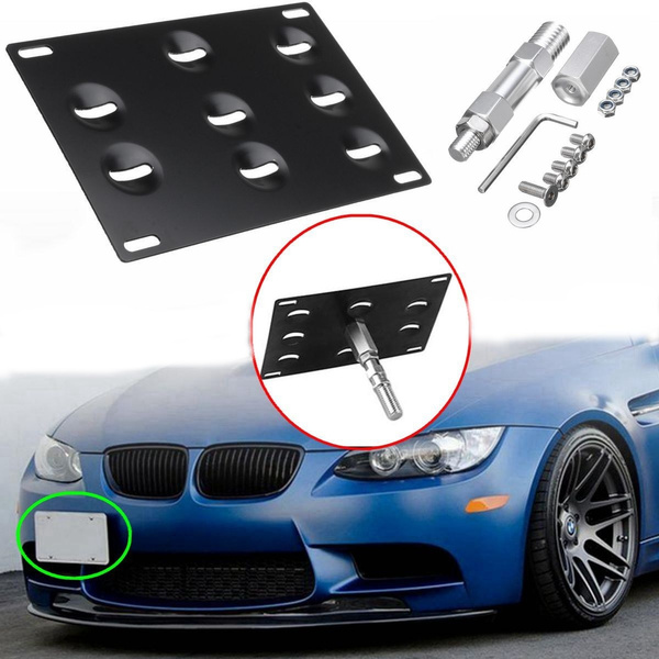 Front Bumper Tow Hook License Plate Mounting Bracket For BMW F30