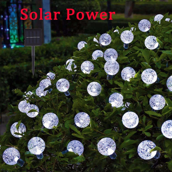 String Lights,20 30 50 100 Led Crystal Ball Waterproof Outdoor String 