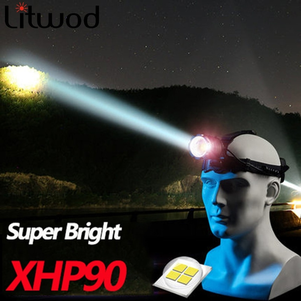 Led Headlamp Powerful Head Flashlight Strong Headlights Fishing