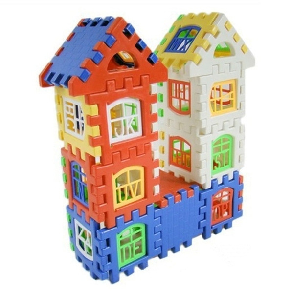 24pcs/set Baby House Building Blocks Construction Toy Kids Brain Game