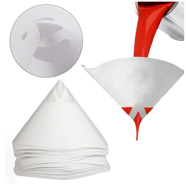 Paper Paint Strainers Paper Paint Conical Strainers Mesh Filter Cone Strainer Paint Funnel 50PCS