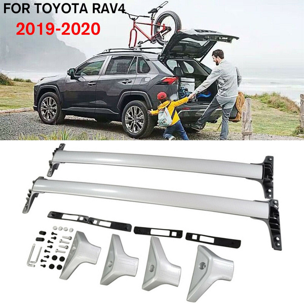 2x fits for toyota rav4 2019 2020 baggage luggage silver top roof rack cross bar wish