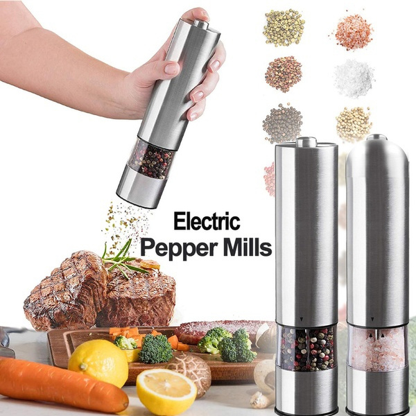 Electric Spice Grinder Ceramic  Electric Pepper Salt Grinder