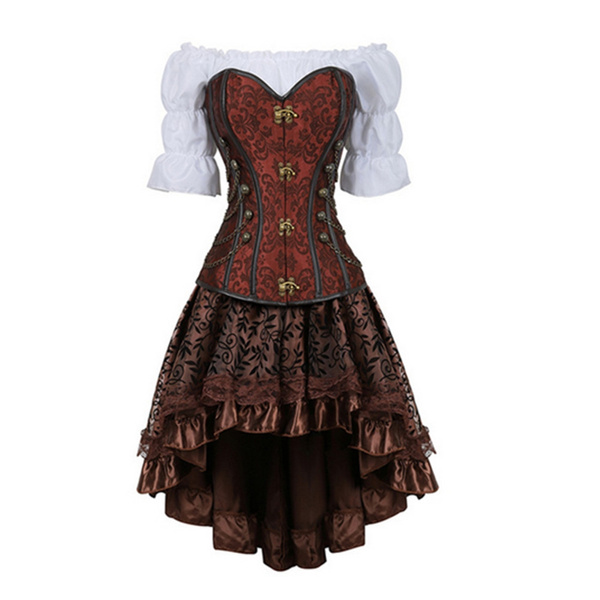 Gothic Lace Gothic Skirt Long Medieval Dress Steampunk Corset
